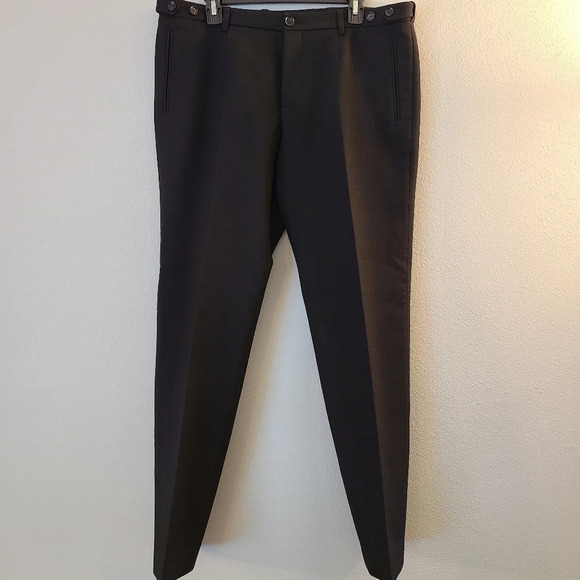 Burberry Prorsom Black Wool Trouser Pants - Picture 1 of 8